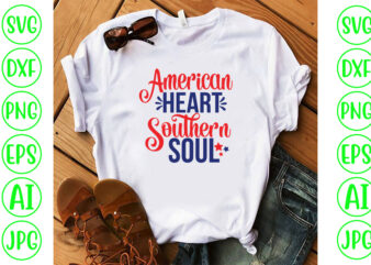 American Heart Southern Soul SVG Cut File t shirt vector
