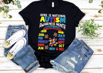 April Is National Autism Awareness Month Kids Boy Girl NL 2002 t shirt vector