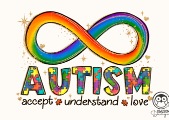 Autism Accept Understand Love PNG t shirt vector