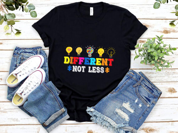 Autism awareness different not less support autism autistic nl t shirt vector