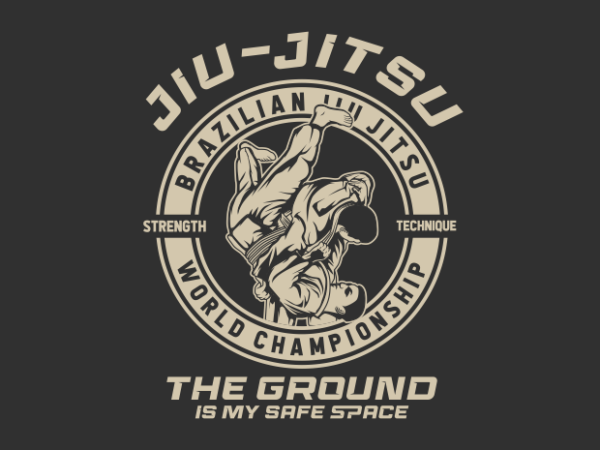 Brazilian jiu jitsu world championship t shirt template