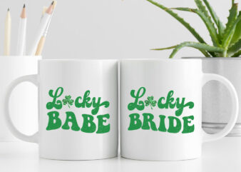 Bachelorette Party T-Shirt Design, Lucky Bride, Lucky Babe, Retro Vintage,Bridal Party, St Pattys Bachelorette, Leopard Shamrock NC 0302