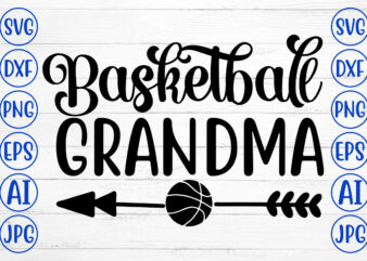 Basketball Grandma SVG t shirt template
