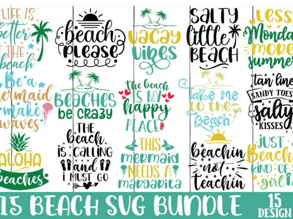 Beach svg bundle t shirt template