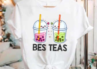 Bes Teas Besties Cute Kawaii Bubble Tea Boba Best Friend NC 1802 t shirt template