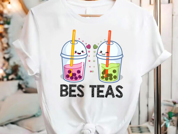 Bes teas besties cute kawaii bubble tea boba best friend nc 1802 t shirt template