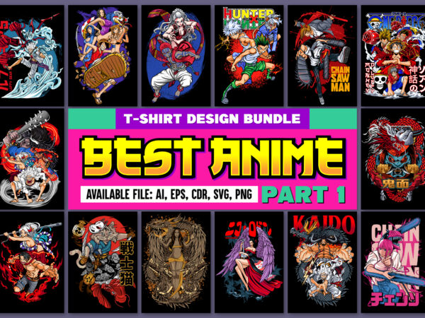 Best anime t-shirt design bundle – part 1