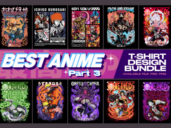 Best Anime T-shirt Design Bundle – part 3