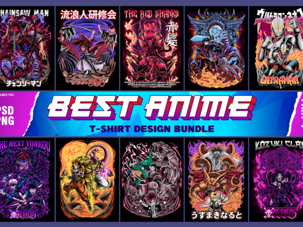 Best anime t-shirt design bundle – part 4