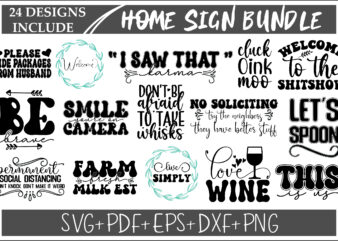 Big Home And Sign Svg Bundle