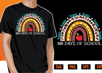 Happy 100 Days Of School, 100 days of school shirt print template, second grade svg, 100th day of school, teacher svg, livin that life svg, sublimation design, 100th day shirt