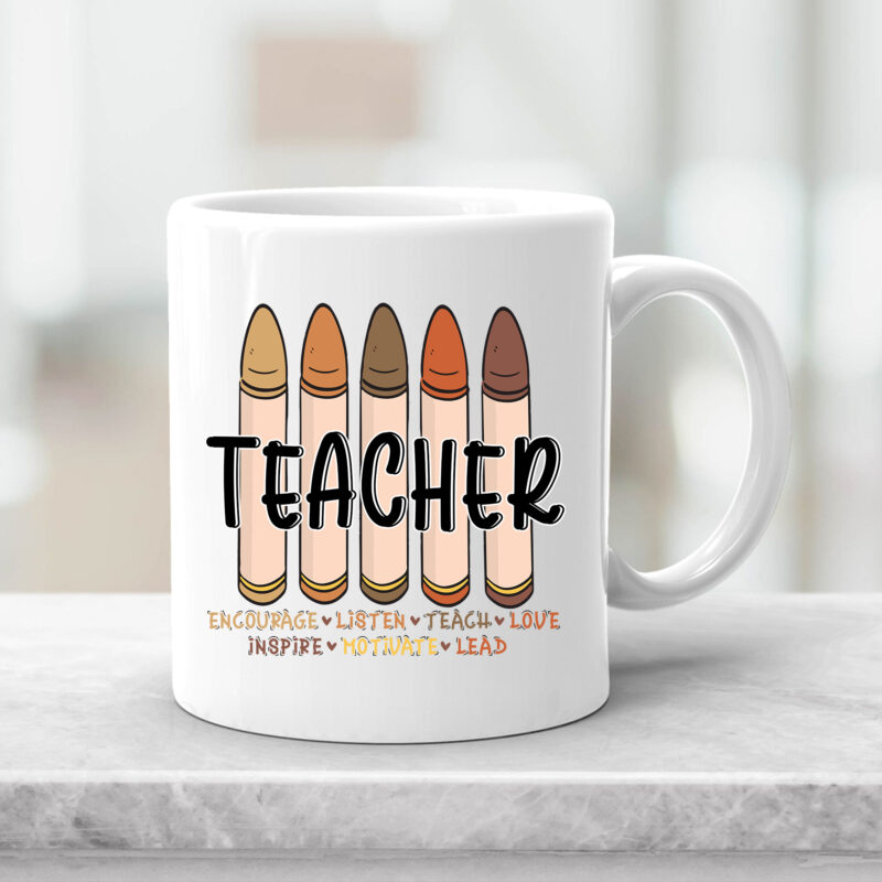 Black Teacher Melanin Crayons T-Shirt Design, Black History Month Gift for Teacher, Black Teacher PNG Files, Melanin Teacher Black Pride PNG, BLM NC 1002