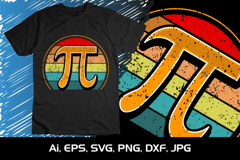National Pi Day Tshirt Design Graphic, Shirt Print Template, SVG Pi