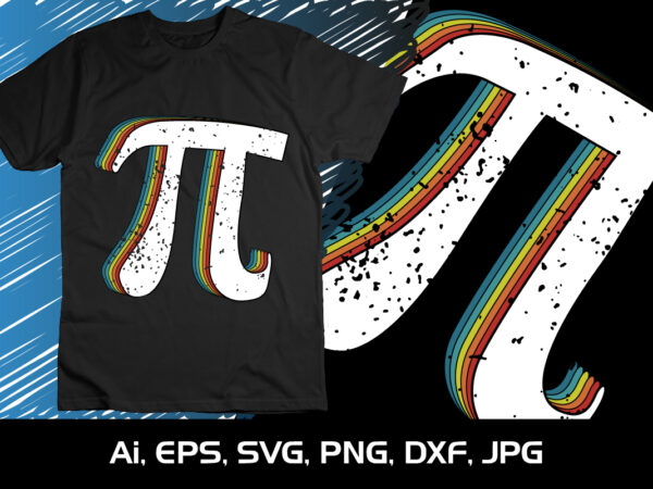 National pi day t-shirt design graphic, shirt print template, svg pi day