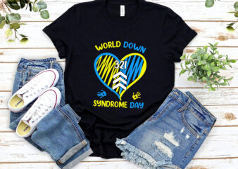 Blue Yellow Heart 21 World Down Syndrome Awareness Day 2023 NL 2801 2 t shirt template