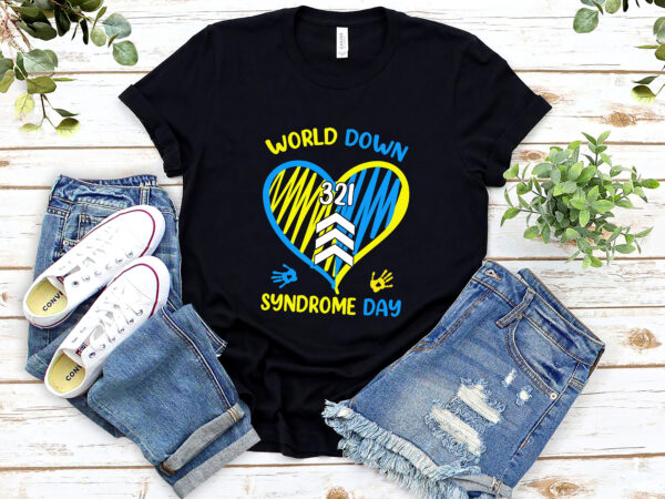 Blue yellow heart 21 world down syndrome awareness day 2023 nl 2801 2 t shirt template