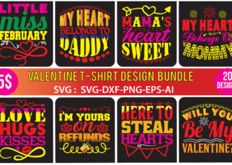 Valentine t-shirt design bundle