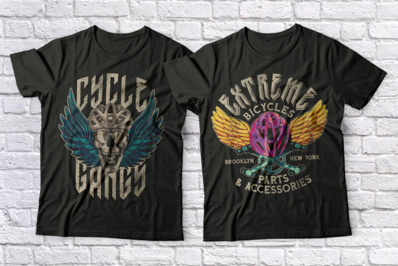 Black Cycle Font DUO + 10 T-shirt Designs