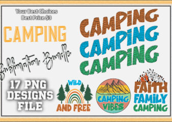 Camping Sublimation Bundle t shirt vector file