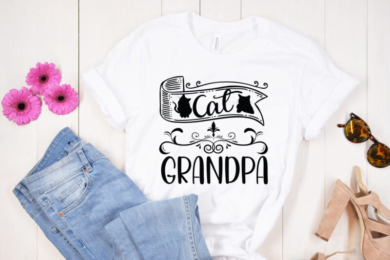 Cat Grandpa SVG design, Dog svg bundle hand drawn, dog mom svg, fur mom svg, puppy svg, dog sayings svg, Dog Shirt svg, Fur Mom svg, Dog Bundle svg, Dogs