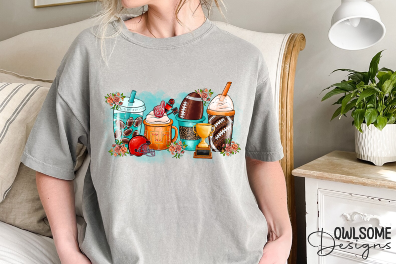 Coffee Football PNG Sublimation