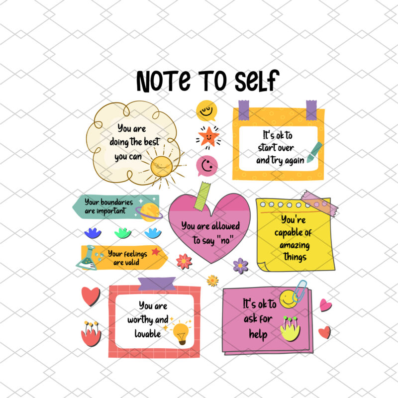 Counselor Note To Self Mental Health School Psychologist NC 2502