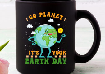 Cute Go Planet Its Your Earth Day Peace Groovy Kids Boy Girl T-Shirt PC