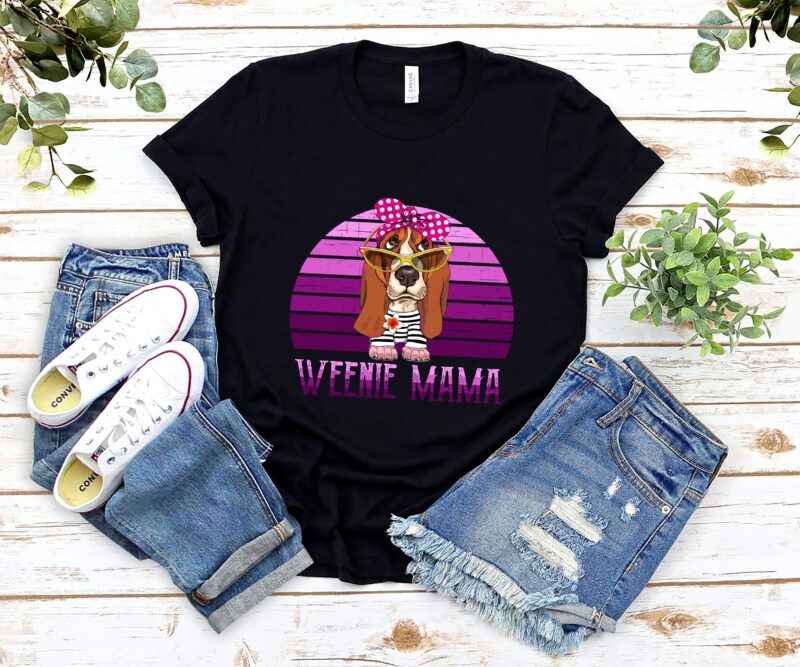 Dachshund Weenie Mama Weiner Dog Mom Pink Vintage NL