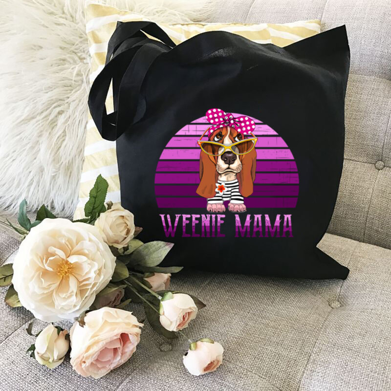 Dachshund Weenie Mama Weiner Dog Mom Pink Vintage NL