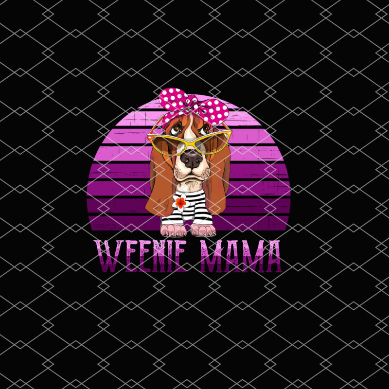 Dachshund Weenie Mama Weiner Dog Mom Pink Vintage NL