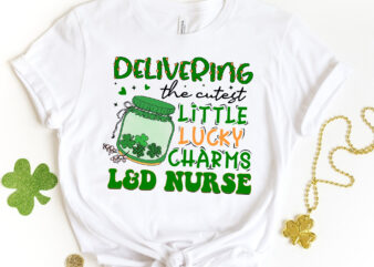 Delivering The Cutest Little Lucky Charms Labor_Delivery Leopard NC 1002 t shirt vector illustration
