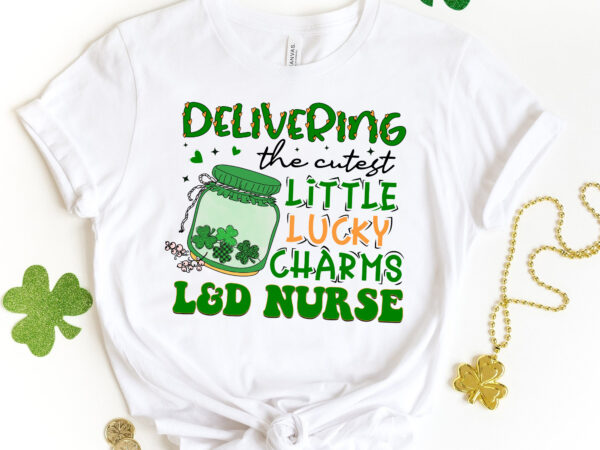 Delivering the cutest little lucky charms labor_delivery leopard nc 1002 t shirt vector illustration
