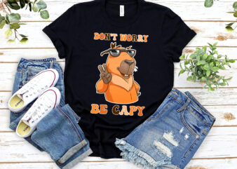 Don_t Worry Be Capy Retro Vintage Rodent Funny Capybara Capy NL 0302