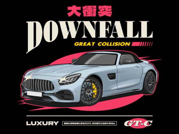 Downfall t shirt vector illustration Downfall t shirt vector illustration