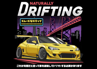 Drifting t shirt vector illustration