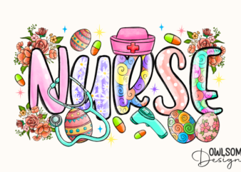 Easter Day Nurse PNG Sublimation vector clipart