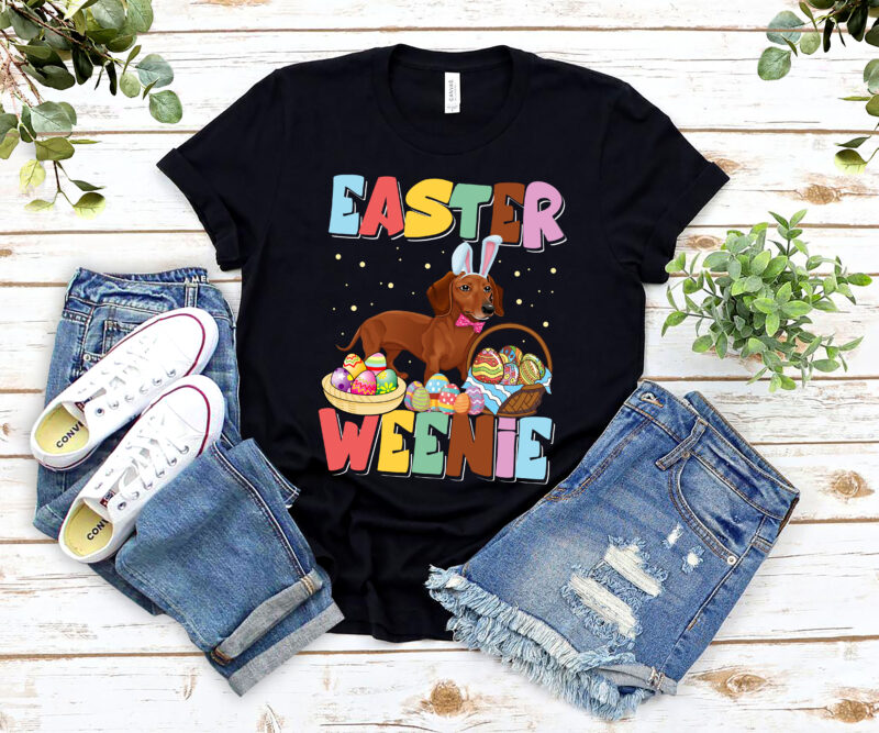 Easter Weenie Cute Dachshund Puppy Easter Day Egg Hunting NL 2102