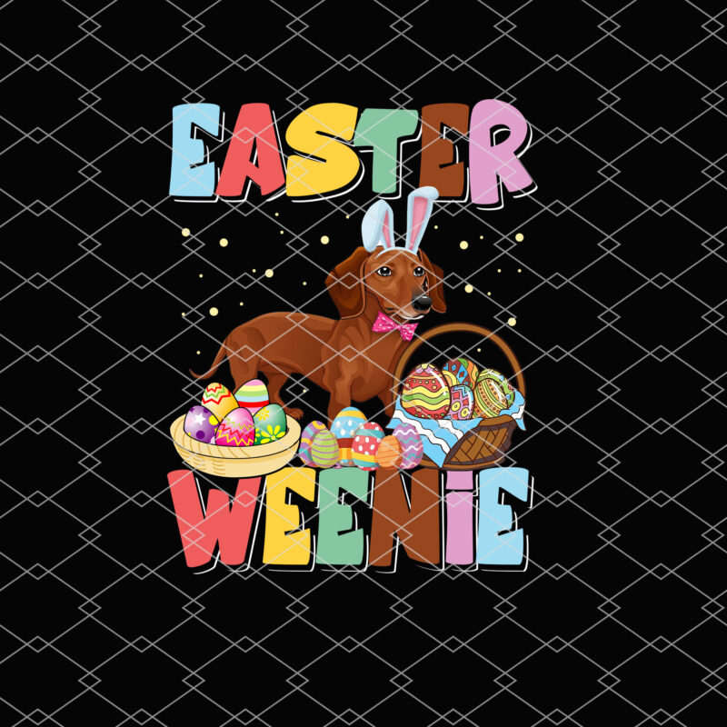 Easter Weenie Cute Dachshund Puppy Easter Day Egg Hunting NL 2102