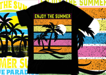 Enjoy the summer T shirt design, Salty Beach Shirt, Summer Shirt, Beach Party T-Shirt, Summer Vibes Shirt For Women, Palm Tshirt, Beach T Shirt, Summer Tee, Beach Shirt, Enjoy the