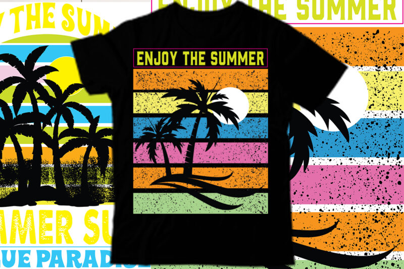 Enjoy the summer T shirt design, Salty Beach Shirt, Summer Shirt, Beach Party T-Shirt, Summer Vibes Shirt For Women, Palm Tshirt, Beach T Shirt, Summer Tee, Beach Shirt, Enjoy the