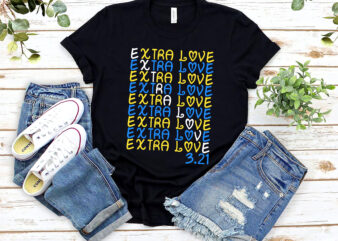 Extra Love Syndrome Awareness T21 Fighter Vintage NL vector clipart