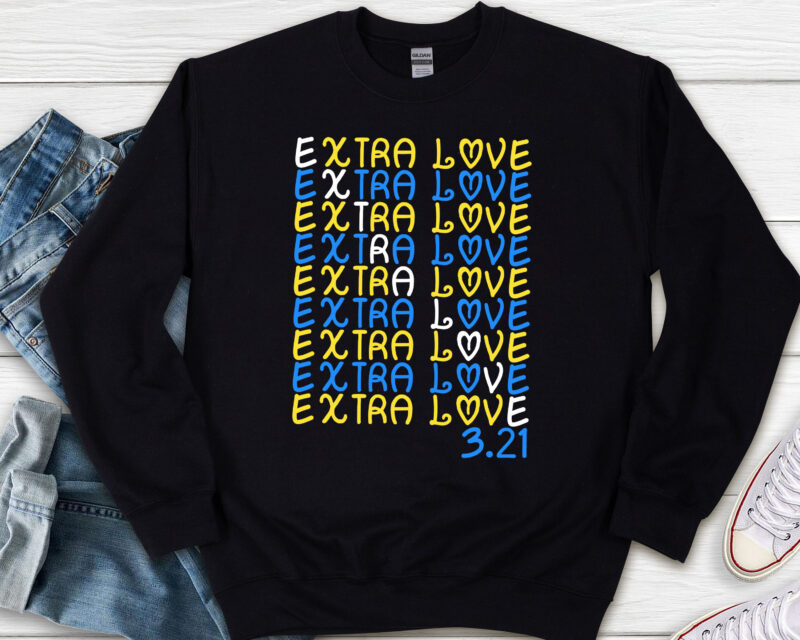 Extra Love Syndrome Awareness T21 Fighter Vintage NL