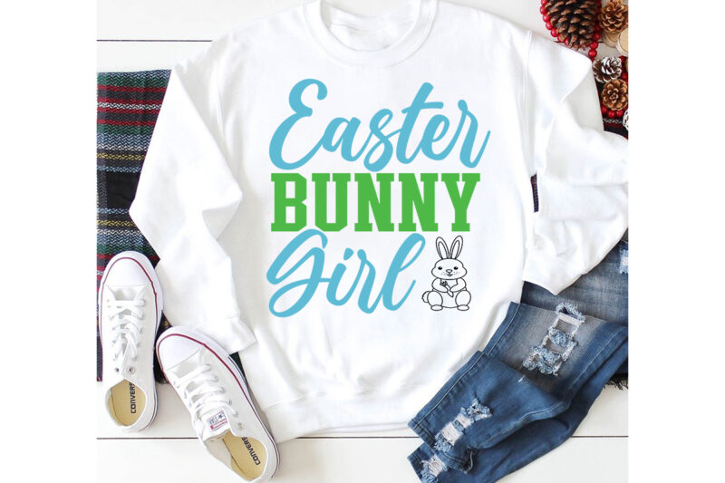 Easter Bunny Girl T-shirt Design,a-z t-shirt design design bundles all easter eggs babys first easter bad bunny bad bunny merch bad bunny shirt bike with flowers hello spring daisy bees