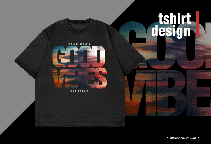 Good Vibes Typography T shirt Designs
