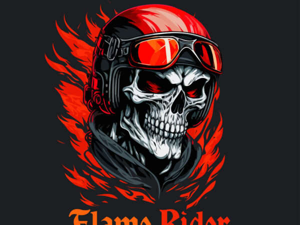 Skull rider t-shirt vector illustration.