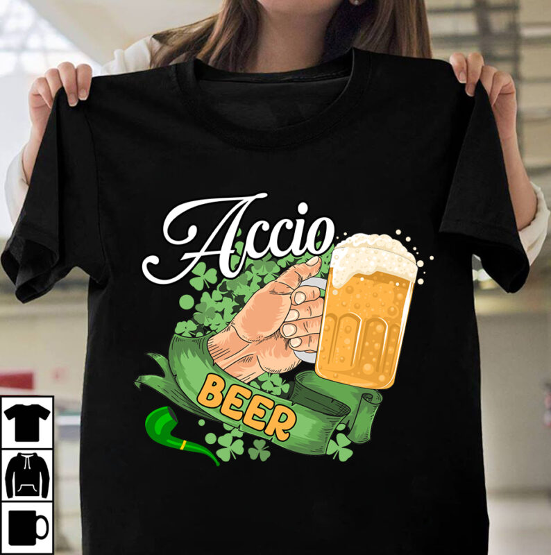 Accio Beer T-Shirt Design, Accio Beer SVG Cut File, St.Patrick's Day 10 T-shirt design Bundle,st.patrick's day,learn about st.patrick's day,st.patrick's day traditions,learn all about st.patrick's day,a conversation about st.patrick's day,st. patrick's