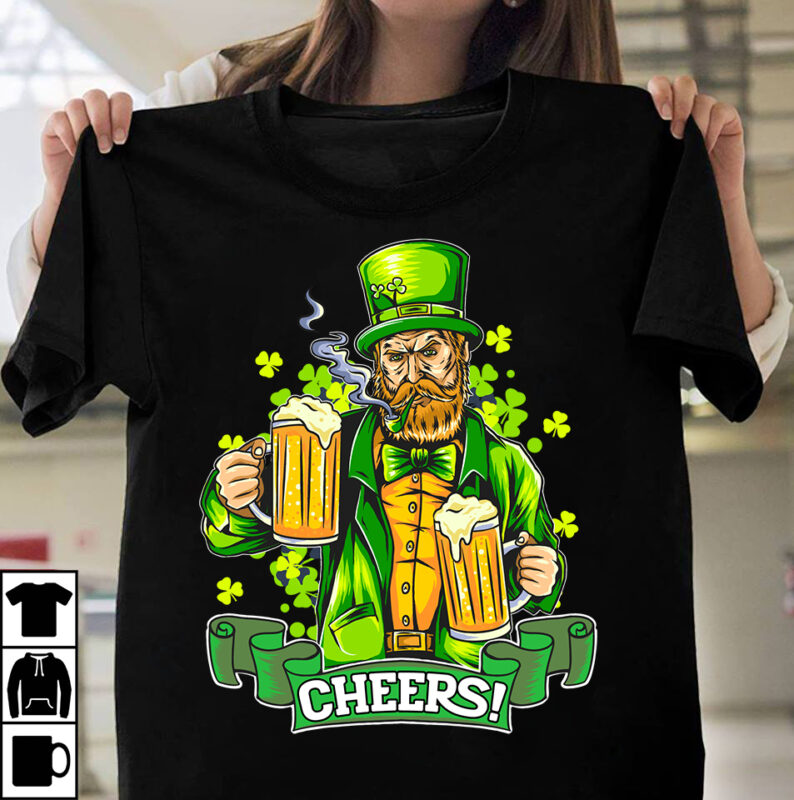 Cheers T-Shirt Design , Cheers SVG Cut File, St.Patrick's Day 10 T-shirt design Bundle,st.patrick's day,learn about st.patrick's day,st.patrick's day traditions,learn all about st.patrick's day,a conversation about st.patrick's day,st. patrick's day,st.
