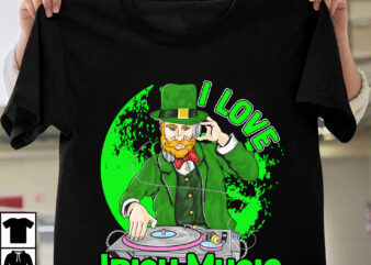 I Love Irish Music T-Shirt Design, I Love Irish Music Sublimation PNG , St.Patrick’s Day 10 T-shirt design Bundle,st.patrick’s day,learn about st.patrick’s day,st.patrick’s day traditions,learn all about st.patrick’s day,a conversation