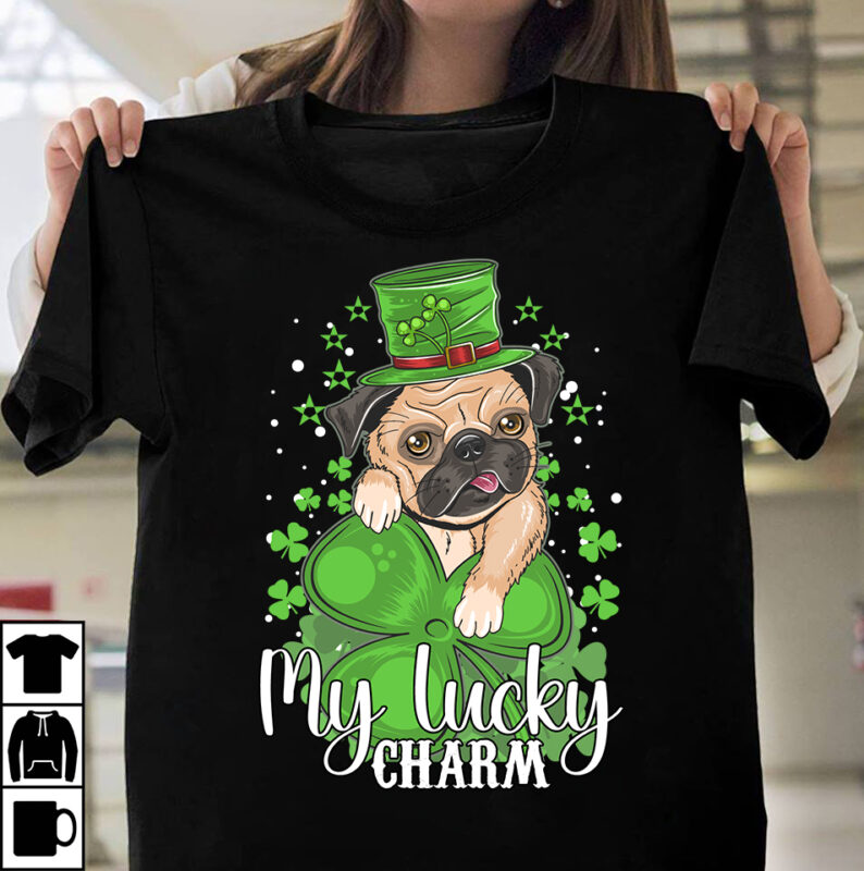 My Lucky Charm T-Shirt Design, My Lucky Charm SVG Cut File, St.Patrick's Day 10 T-shirt design Bundle,st.patrick's day,learn about st.patrick's day,st.patrick's day traditions,learn all about st.patrick's day,a conversation about st.patrick's
