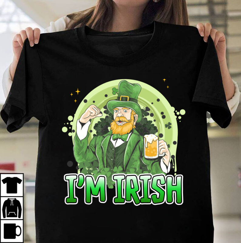 I'm Irish T-shirt Design,.studio files, 100 patrick day vector t-shirt designs bundle, amsterdam st.patricks day, art tricks, Baby Mardi Gras number design SVG, buy patrick day t-shirt designs for commercial